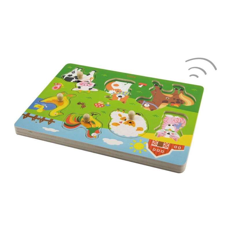 Kid'oh Button Puzzle with Sound - Farm Animals