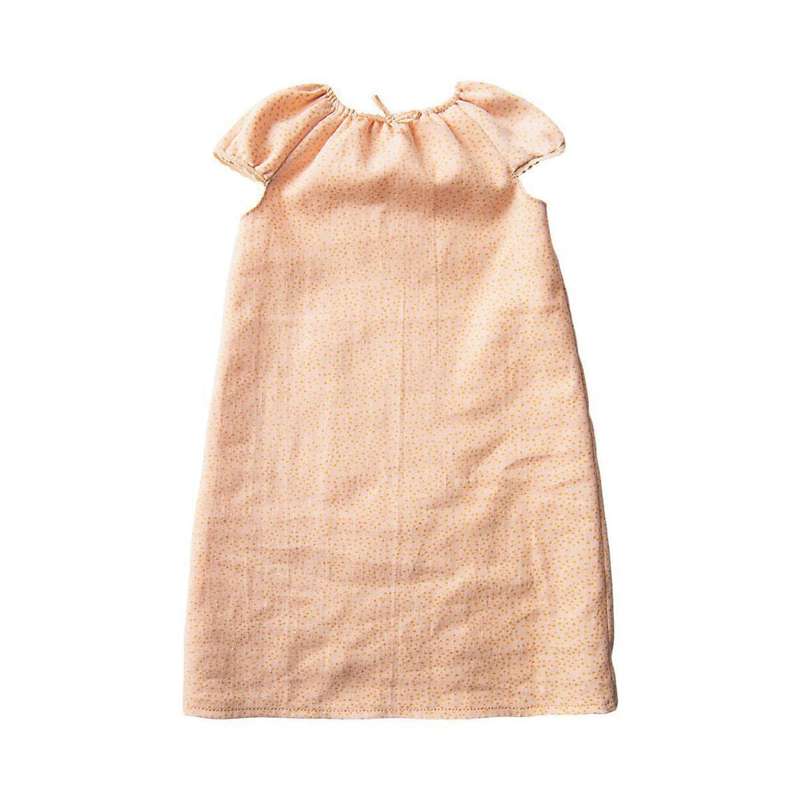 Maileg Size 5 Rabbit Clothing - Light pink small polka dot nightgown