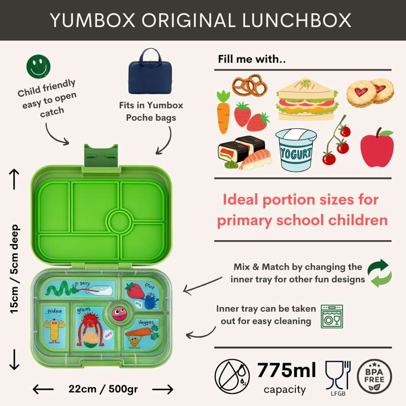Yumbox Lunchbox - Original - 6 compartments - Serene Aqua/Paris
